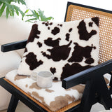 SOGA Coffee Cowhide Cushion Plush Seat Back Pillow