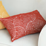 SOGA 2X 35cm Throw Pillow Burgundy Cinnabar Perfect Burnt Indoor and Outdoor Corded for Home Decor