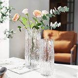 SOGA 30.5cm Handcrafted Clear Glass Vase Classic Design for Home Decor