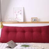 SOGA 180cm Rose Red Triangular Wedge Bed Pillow Headboard Backrest Bedside Tatami Cushion Home Decor