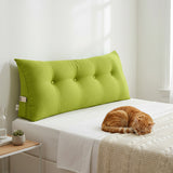 SOGA 2X 120cm Green Triangular Wedge Bed Pillow Headboard Backrest Bedside Tatami Cushion Home Decor