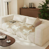 SOGA Three-Seater Beige Horse Print 90x210cm Throw Blanket Sofa Cover