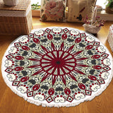 SOGA 120cm Mandala Modern Ethnic Tassel Print Anti-slip Doormat Home Decor