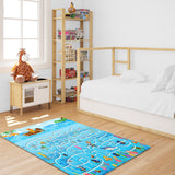 SOGA 120cm Kids Rug Street Map Play Mat Educational Baby Theme Park Area Rugs