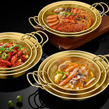 SOGA 25cm Signature Dry Pot And crafted with 201 Material in Gold for Kitchen Essential