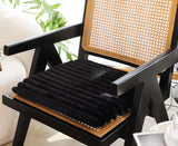 SOGA 2X Black Corduroy Square Cushion Soft Leaning Plush Backrest Throw Seat Pillow