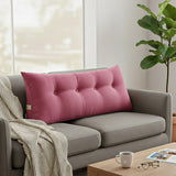 SOGA 120cm Pink Triangular Wedge Bed Pillow Headboard Backrest Bedside Tatami Cushion Home Decor