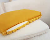 SOGA 2X Golden Corduroy Square Cushion Soft Leaning Plush Backrest Throw Seat Pillow