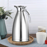 SOGA 2X 2.0L Silver Color 3-Layer Inner Stainless Steel, Vacuum Insulated and Outer Stainless Steel Thermal Flask