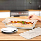 SOGA 65mm Clear Gastronorm GN Pan 1/3 Food Tray Storage Bundle of 2 with Lid