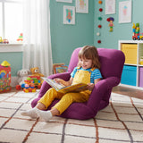 SOGA 2X Foldable Lounge Cushion Adjustable Floor Lazy Recliner Chair with Armrest - Magenta