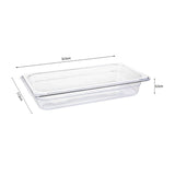 SOGA 65mm Clear Gastronorm GN Pan 1/3 Food Tray Storage