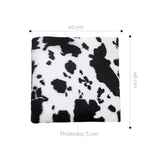 SOGA Black Cow Print Cushion Plush Seat Back Pillow