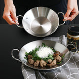 SOGA 21cm Signature Dry Pot crafted with 201 Material in Silver Color For Kitchen Essential