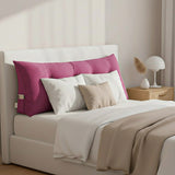 SOGA 4X 120cm Crabapple Red Triangular Wedge Bed Pillow Headboard Backrest Bedside Tatami Cushion Home Decor