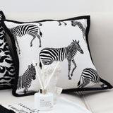 SOGA 2X 45cm Black and White Light  Luxury Zebra Cushion Decorative Square Pillow Living Room