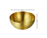 SOGA 15cm Gold Salad Bowl with Model 201 Elegant and Durable Kitchen Essential