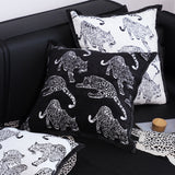 SOGA 45cm Throw Pillow Black Leopard Light Luxury Decorative Cushion for Living Room