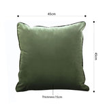 SOGA 2X 45cm Subtle Army Green Foliage Velvet Square Throw Pillow