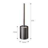 SOGA 2X 27cm Wall-Mounted Toilet Brush with Holder Bathroom Cleaning Scrub Dark Grey