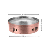 SOGA 26cm Hammered Texture Dry Pot in Rose Gold Color for a Kitchen Essential