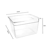 SOGA 200mm Clear Gastronorm GN Pan 1/2 Food Tray Storage Bundle of 4 with Lid