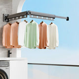 SOGA 2X 93.2cm Wall-Mounted Clothing Dry Rack Retractable Space-Saving Foldable Hanger