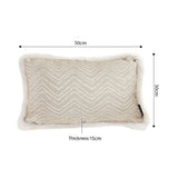 SOGA 2X 30cm  Wabi-sabi Cushion Herringbone Lumbar Throw  Pillow