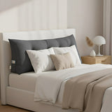 SOGA 120cm Dark Grey Triangular Wedge Bed Pillow Headboard Backrest Bedside Tatami Cushion Home Decor