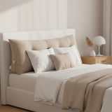 SOGA 120cm Beige Triangular Wedge Bed Pillow Headboard Backrest Bedside Tatami Cushion Home Decor