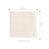 SOGA Cream Corduroy Cushion Soft Plush Backrest Pillow
