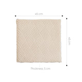 SOGA Beige Chevron Cushion Soft Plush Seat Pillow