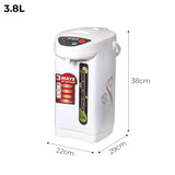 SOGA 3.8L White Plastic Exterior Electric Thermal Pot Dispenser with 3 Dispensing Modes