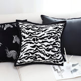 SOGA 2X 45cm Black and White Luxury Cushion Light Mottled Texture Decorative Square Pillow Living Room