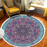 SOGA 120cm Mandala Area Rug for Living Room Lounge Bedroom Anti-slip Doormat Home Decor