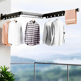 SOGA 127.5cm Wall-Mounted Clothing Dry Rack Retractable Space-Saving Foldable Hanger