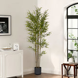 SOGA 2X 180cm Lucky Bamboo Tree Bambusa Vulgaris Artificial Plant w/ 7 Branches Home Accent Decor