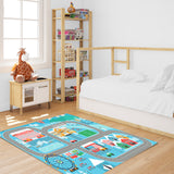 SOGA 120cm Kids Rug Street Map Play Mat Educational Baby Theme Park Area Rugs