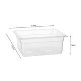 SOGA 150mm Clear Gastronorm GN Pan 1/3 Food Tray Storage Bundle of 4 with Lid