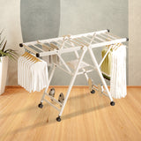 SOGA 2X 140cm Portable Wing Shape Clothes Drying Rack Foldable Space-Saving Laundry Holder