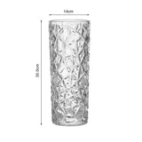 SOGA 14x30cm Heavy Duty Glass Vase Crystal Clear Design for Home Décor