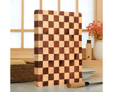 SOGA 40cm Premium Checkered Pattern Wooden Multi-Wood Cutting Board