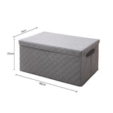 SOGA Medium Grey Non-Woven Diamond Quilt Grid Fabric Storage/Organizer