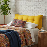 SOGA 2X 120cm Yellow Triangular Wedge Bed Pillow Headboard Backrest Bedside Tatami Cushion Home Decor