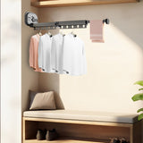 SOGA 2X  93.2cm Wall-Mounted Clothing Dry Rack Retractable Space-Saving Foldable Hanger
