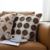 SOGA 2X 45cm Brown Leather Square Pillow with 3D Circle Pattern Decorative Cushion for Living Room