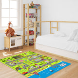 SOGA 120cm Kids Ru g Street Map Play Mat Educational Baby Theme Park Area Rugs