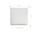 SOGA 2X  White Chevron Square Cushion Soft Leaning Plush Backrest Throw Seat Pillow
