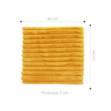 SOGA Golden Corduroy Cushion Plush Seat Backrest Pillow