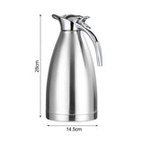 SOGA 2X 2.0L Silver Color 3-Layer Inner Stainless Steel, Vacuum Insulated and Outer Stainless Steel Thermal Flask